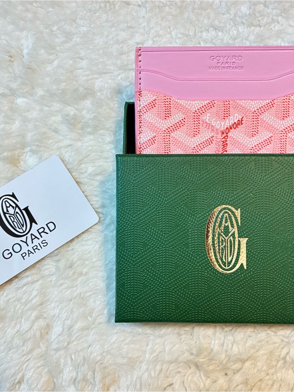 Goyard Pink Card Holder Wallet